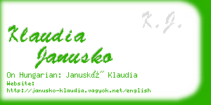 klaudia janusko business card